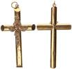 Kreuz Anhänger, Vergoldet, ca. 6cm groß -