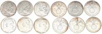 3. Reich 6x5 Mark Hindenburg mit HK Komplettsatz Hindenburg mit HK J.367 Komplettsatz 1936 -