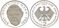 Bundesrepublik Deutschland - BRD 2 Mark 2 DM 1995 G Ludwig Erhard - Variante mit zusätzlichem Adlerschwanz -
