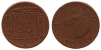 Kaiserreich / Probe 50 Pfennig Probe Probe für ein 50 Pfennig Kaiserreich Einführung der Porzellanwährung prägefrisch -