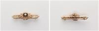 Brosche Brosche mit Altschliff Diamant, 585 Gold, 5cm groß -