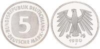 Deutschland / Bundesrepublik 5 Mark 5 DM Kursmünze 1980J TOP-Erhaltung ! Polierte Platte (PP, Proof) -