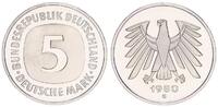 Deutschland / Bundesrepublik 5 Mark 5 DM Kursmünze 1980G TOP-Erhaltung ! Polierte Platte (PP, Proof) -