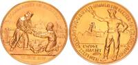 Geschichte des Bergbaus Medaille Bronze MEDAILLE,⚒ PREUSSAG AG.VS: Bergbaulehring überreicht Bergmann eine Stufe -