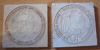 Deutschland 10 DM 1992 10 Deutsche Mark 1992 Pour le Merit - einseitige Proben aus Stein.