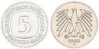Deutschland / Bundesrepublik 5 Mark 5 DM Kursmünze 1983 D TOP-Erhaltung ! prägefrisch-stempelglanz -