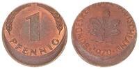 Deutschland 1 Pfennig 20 % dezentriert BRD 1 Pfennig 1970 Fehlprägung: 20% dezentriert -