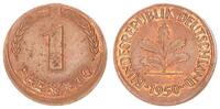 Deutschland 1 Pfennig 10-15 % dezentriert BRD 1 Pfennig 1950 G Fehlprägung: 10-15% dezentriert -