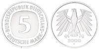 Deutschland / Bundesrepublik 5 Mark 5 DM Kursmünze 2000F TOP-Erhaltung - Seltenes Jahr Polierte Platte (PP, Proof) -