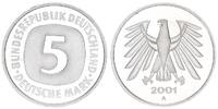 Deutschland / Bundesrepublik 5 Mark 5 DM Kursmünze 2001A TOP-Erhaltung - Seltenes Jahr Polierte Platte (PP, Proof) -