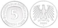 Deutschland / Bundesrepublik 5 Mark 5 DM Kursmünze 2001G TOP-Erhaltung - Seltenes Jahr Polierte Platte (PP, Proof) -