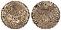 Niederlande 10 Cent Fehlprägung mit gebrochenem Stempel gepr. Niederlande Fehlprägung: 10 Cent ohne Jahr, mit gebrochenem Stempel geprägt -