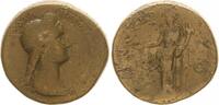 Antike / Römische Kaiserzeit/ Sesterz Sabina, As, Concordia n.l. stehend, SABINA AVGVSTA HADRIANUSI AVG PP -