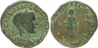 Antike / Römische Kaiserzeit / Gordianus III Sesterz Gordianus III, 238-244, Gordianus n.l. opfernd -