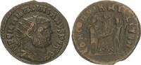 Antike / Römische Kaiserzeit / Maximianus Teilfollis Maximianus RS Maxim. n.r. stehend Globus von Jupiter empfangend -