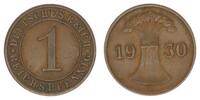 Deutschland / Weimar 1 Pfennig Weimar 1 Reichspfennig J.313 1930 E -