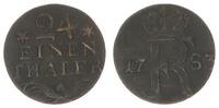 Brandenburg Preußen Altdeutschland 1/24 Taler Preußen 1/24 Taler Friedrich der Große 1783 A -