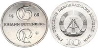 Deutschland - DDR 10 Mark Deutsche Demokratische Republik - DDR 10 Mark 1968 Johann Gutenberg -