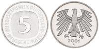 Deutschland / Bundesrepublik 5 Mark 5 DM Kursmünze 2001 A TOP-Erhaltung ! Seltenes Jahr. prägefrisch-stempelglanz -