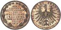 Frankfurt Doppelgulden - 2 Gulden Frankfurt Zwey Gulden 1855 - auf den Religionsfrieden von 1555 -