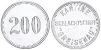 Deutschland / Schlachtschiff Gneisenau 200 Pfennig Schlachtschiff Gneisenau 200 Pfennig Aluminium für die Kantine -