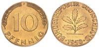 Deutschland 10 Pfennig Fehlprägung BRD 10 Pfennig 1950 F Fehlprägung: fremder Rohling ohne Eisenkern, zu klein -