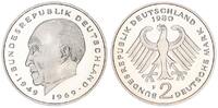 Deutschland 2 DM 2 DM J.406 Adenauer 1980 F besondere Erhaltung: Polierte Platte (PP, Proof) -