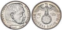 Drittes Reich - Deutschland 5 Mark 3. Reich 5 Reichsmark Paul von Hindenburg -