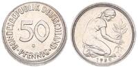 Deutschland 50 Pfennig dezentriert 50 Pfennig 1950 G Fehlprägung 5-10% dezentriert nur Wertseite -
