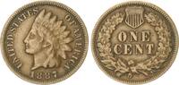 USA 1 Cent - one cent USA one Cent 1887 Indian Head -