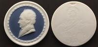 Deutschland - Porzellan Porzellan-Medaille Porzellanmedaille, Goethe-Medaille -