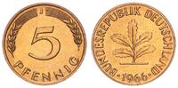 Deutschland - BRD 5 Pfennig BRD 5 Pfennig 1966 J Tombak-platt Eisenkern -