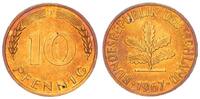 Deutschland - BRD 10 Pfennig BRD 10 Pfennig 1967 J -