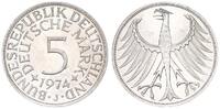 Deutschland 5 DM 5 DM J.387 Silber Kursmünze 1974 J -
