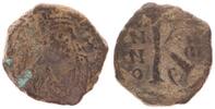 Antike / Byzanz Mauricius Tiberius Halbfollis Byzanz Mauricius Tiberius 582-602 n.Chr Theoupolis Bronze Halbfollis -