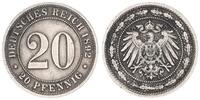 Kaiserreich 20 Pfennig 20 Pfennig 1892 E -