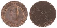 Deutschland 1 Pfennig 1 Pf. J.380 einseitige Fehlprägung ohne Jahreszahl auf dünnem Schrötling 1,09g -
