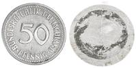 Deutschland 50 Pfennig 50 Pfennig einseitige private Prägung der Wertseite / Stahllegierung -