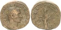 Antike / Römische Kaiserzeit / Philippus I. Sesterz Philippus I Sesterz, Aequitas mit Waage und Füllhorn n.l. -