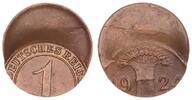 Deutschland / Weimar 1 Pfennig Fehlprägung 60 % dezentriert -