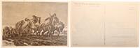 3. Reich Postkarte Auf russischen Straßen HDK 392, Haus der deutschen Kunst -