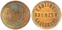 Deutschland / Kreuzer Karlsruhe 50 Pfennig Kreuzer Karlsruhe 50 Pfennig für die Kantine -