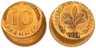 Deutschland 10 Pfennig Fehlprägung: 25%-30 % dezentriert -