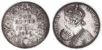 Großbritannien - Indien 1 Rupie mit Gegenstempel GB Great Britain One Rupee 1891 India - Queen Victoria Gegenstempel Mosambik -