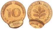 Deutschland 10 Pfennig Fehlprägung BRD 10 Pfennig Mzz J Doppelschlag mit untergeschobener Ronde -