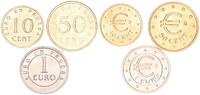 Spanien 10, 50 Cent, 1€ 2014 Eurovorläufer prfr.