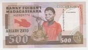 Madagascar 500 Francs Ariary Zato Banknote Madagascar, 500 Francs Ariary Zato Banknote -
