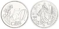 Frankreich / Euro Fehlprägung 50 Cent Kupfer/Nickel-Schrötling Probe oder Fehlprägung - 50 Cent 2002 Kupfer/Nickel-Schrötling 6,8g -