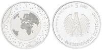 Deutschland / Eurowährung 5 Euro Fehlprägung 5 Euro Planet Erde 2016 D durchgehendes Monometall mit Randschrift geprägt -