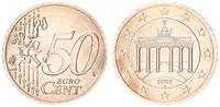 Deutschland / Bundesrepublik 50 Cent Probe/Fehlprägung Bimetall 50 Cent Probe/Fehlprägung Bimetall auf 1€-Schrötling 30 ° Stempeldrehung -